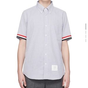 Men Thom Browne Shirt Blue Armband
